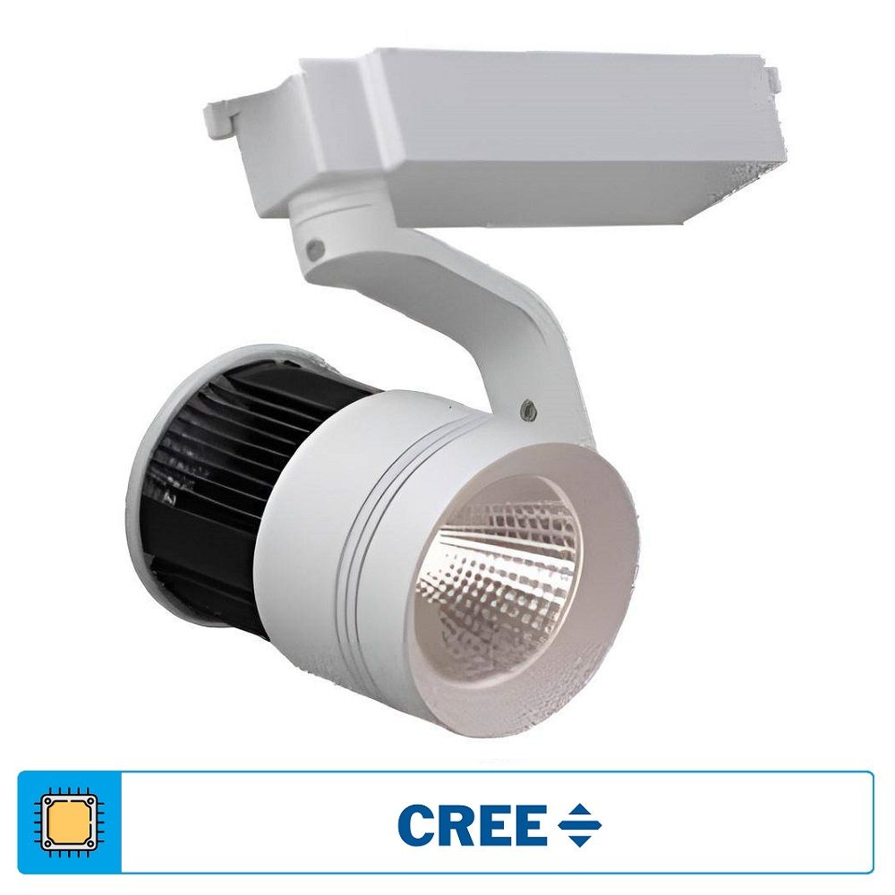ACK 6401-021 32 Watt Beyaz-Siyah Kasa LED Ray Spot - CREE LED - Beyaz Işık (6500K)