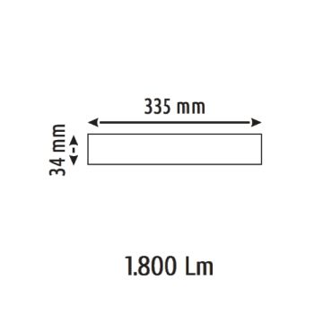 HELIOS HS2438 20 Watt Raylı Lineer Armatür - Ilık Beyaz (4000K)