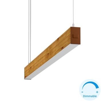 GOYA GY 8032-90-62-C 39 Watt 90 cm Ahşap (Ceviz) Desenli DİMLİ Lineer Sarkıt Armatür