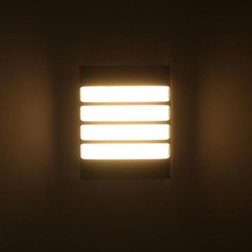 HELIOS HS 5835 24 Watt Siyah Dış Mekan LED Aplik - Gün Işığı (3200K) - IP65