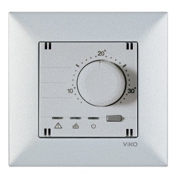 VİKO Novella/Trenda 92605093 Analog Termostat Isıtma [Gümüş]