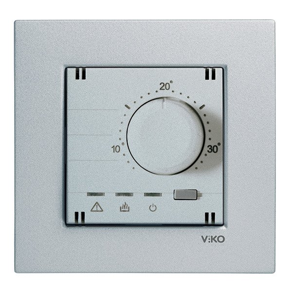 VİKO Novella/Trenda 92605093 Analog Termostat Isıtma [Gümüş]