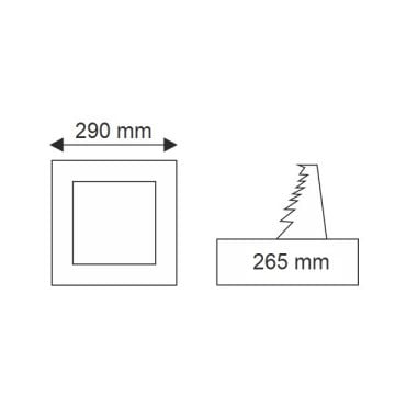 K2 GLOBAL KDL424 24 Watt Sıva Altı Kare LED Panel