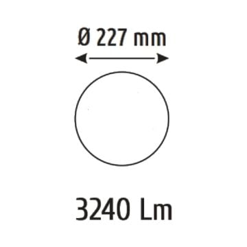HELIOS HS1072 36 Watt Siyah Kasa Sıva Üstü Yuvarlak LED Panel