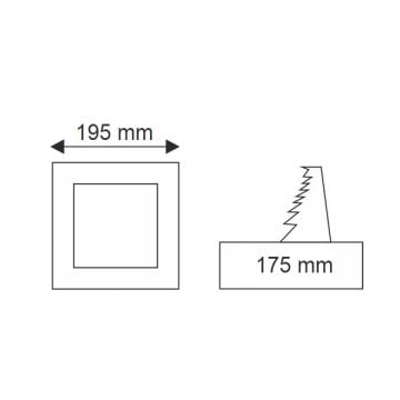 K2 GLOBAL KDL413 15 Watt Sıva Altı Kare LED Panel