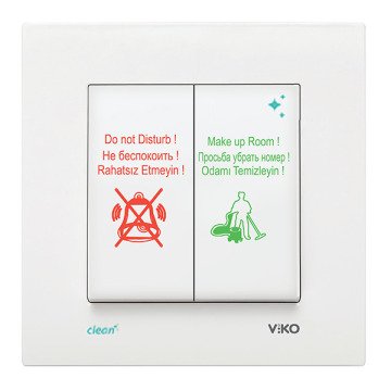 VİKO Karre Clean 90966088 DND/MUR Komütatör [Beyaz]