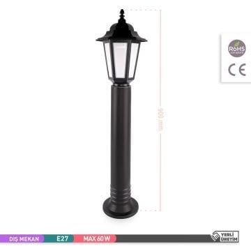 ACK AG57-05021 Perge 90 cm Bollard Armatür (E27 Duylu - PC Gövde)