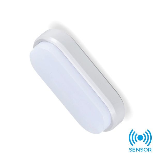 HELIOS HS 5816 12 Watt Beyaz Sensörlü Dış Mekan LED Aplik - Beyaz Işık (6400K)