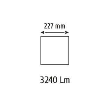 HELIOS HS1073 36 Watt Siyah Kasa Sıva Üstü Kare LED Panel