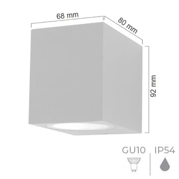 HELIOS HS 5644 Antrasit Tek Yönlü Dış Mekan Aplik (GU10 Duylu - Metal Kasa)