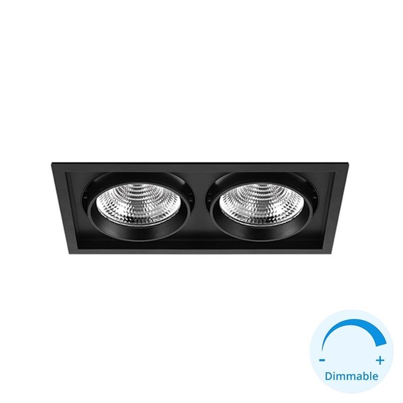 GOYA GY 3052-42 Siyah Kasa 2x36 Watt DİMLİ İkili LED Mağaza Spotu