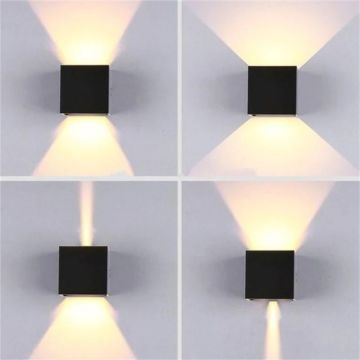 HELIOS HS 5822 5 Watt Siyah Çift Yönlü Dış Mekan LED Aplik - Gün Işığı (3200K) - IP65