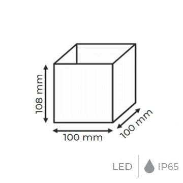 HELIOS HS 5822 5 Watt Siyah Çift Yönlü Dış Mekan LED Aplik - Gün Işığı (3200K) - IP65