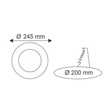 K2 GLOBAL KDL443 20+6 Watt 3 Fonksiyonlu Sıva Altı Yuvarlak LED Panel
