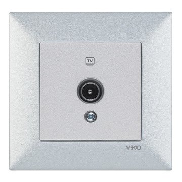VİKO Novella/Trenda 92605010 TV Prizi Kapağı [Gümüş]