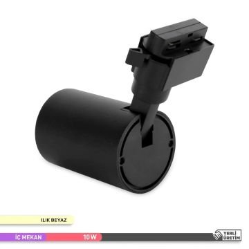 ACK AD30-11011 10 Watt Siyah Kasa LED Ray Spot - Ilık Beyaz (4000K)