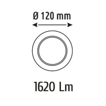 HELIOS HS1066 18 Watt Sıva Altı Yuvarlak LED Panel - Beyaz (6500) + Mavi