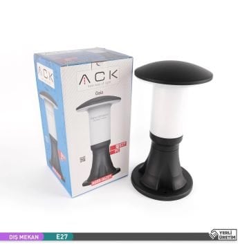 ACK AG55-04221 Gaia 34 cm Mantar Bollard Armatür (E27 Duylu - PC Gövde)