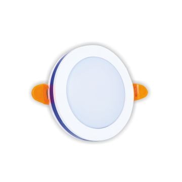 HELIOS HS1065 9 Watt Sıva Altı Yuvarlak LED Panel - Beyaz (6500) + Mavi