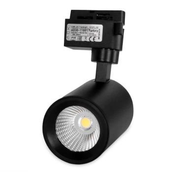 ACK AD30-11001 10 Watt Siyah Kasa LED Ray Spot - Gün Işığı (3000K)