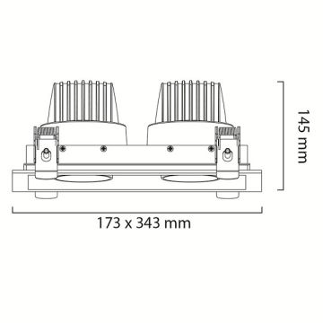 GOYA GY 3122-55 Beyaz Kasa 2x57 Watt İkili Sıva Altı Mağaza Spotu