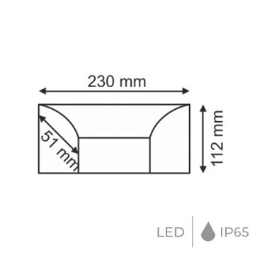 HELIOS HS 5805 6 Watt Siyah Dış Mekan LED Aplik - Metal Kasa - Gün Işığı (3200K)