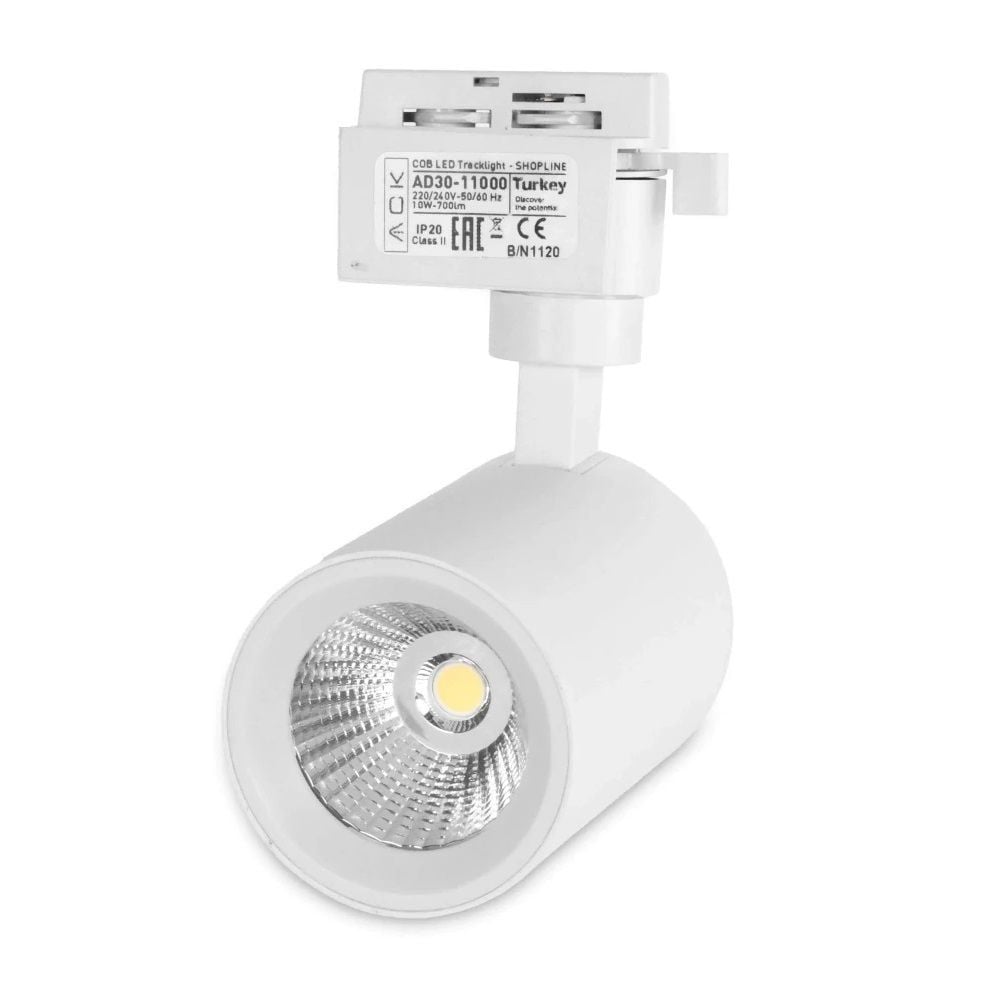 ACK AD30-11000 10 Watt Beyaz Kasa LED Ray Spot - Gün Işığı (3000K)