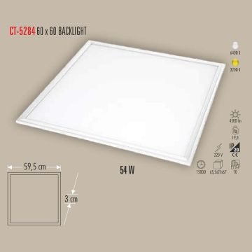 CATA CT-5284 54 Watt 60x60 Sıva Altı Backlight LED Panel