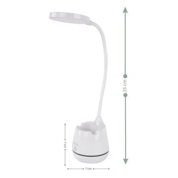 ACK AF11-10014 Dimli ve Dokunmatik Şarjlı LED Masa Lambası - 3 Işık Renkli (Beyaz + Ilık Beyaz + Gün Işığı)