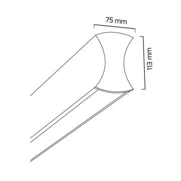 GOYA GY 8049-120 Siyah/Beyaz Kasa 52+34 Watt 120 cm Çift Yönlü Lineer Sarkıt Avize