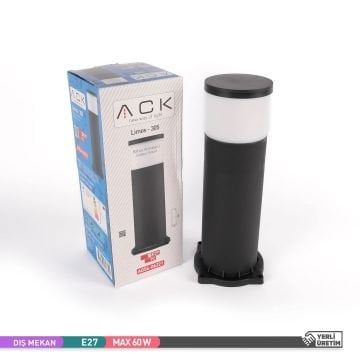 ACK AG56-06221 Limos 26 cm Bollard Armatür (E27 Duylu - PC Gövde)