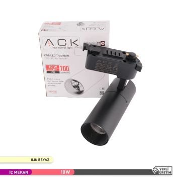 ACK AD30-01011 10 Watt Siyah Kasa LED Ray Spot - Ilık Beyaz (4000K)
