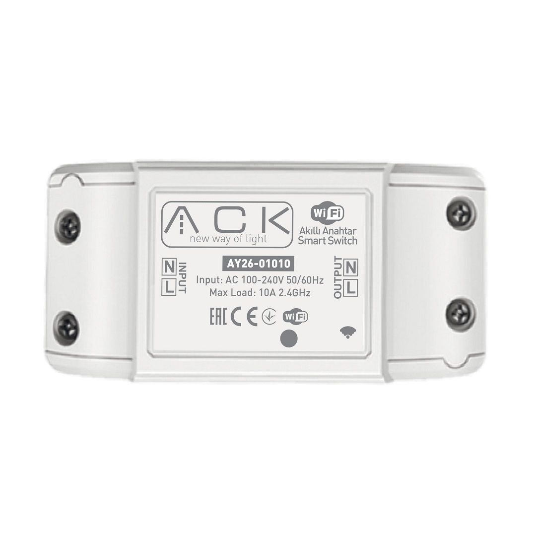 ACK AY26-01010 2000 Watt 10 Amper Wi-Fi Akıllı Anahtar