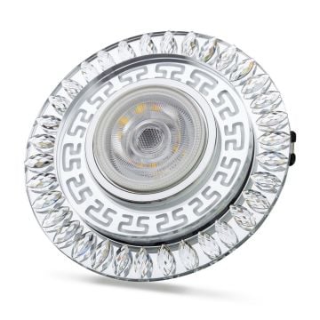 NOAS YL65-1757 FLORA 4000K ve Mavi LED Çerçeveli Kristal Spot Kasası