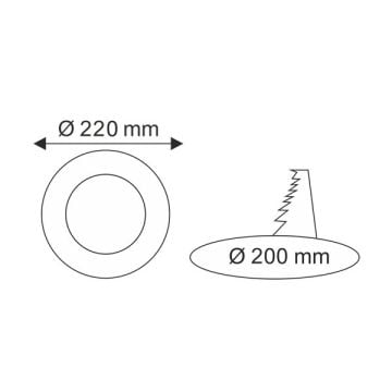 K2 GLOBAL KDL403 18 Watt Sıva Altı Yuvarlak LED Panel