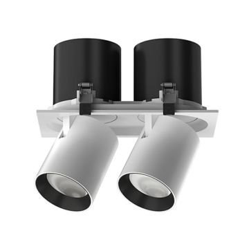 GOYA GY 3040 Beyaz/Siyah Kasa 2x14 Watt İkili Sıva Altı Mağaza Spotu