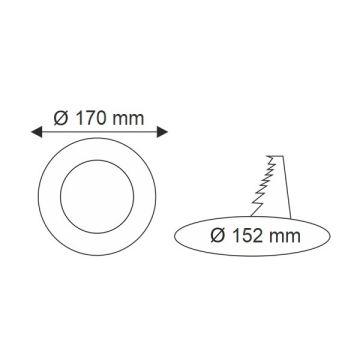 K2 GLOBAL KDL401B 12 Watt Siyah Sıva Altı Yuvarlak LED Panel