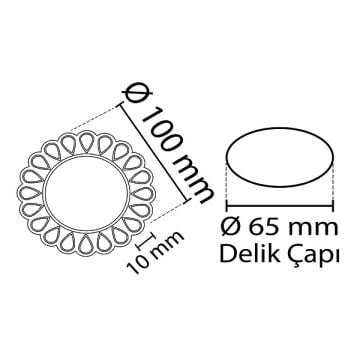 NOAS YL65-1667 GERAS Ilık Beyaz (4000K) LED Çerçeve Işıklı Kristal Spot Kasası
