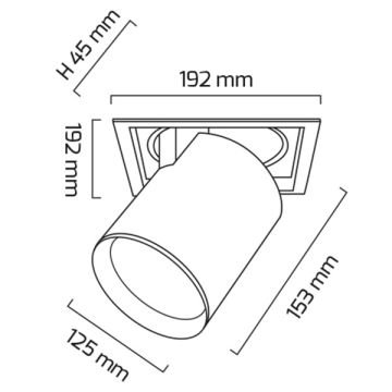 GOYA GY 3151-42 Siyah/Beyaz Kasa 36 Watt 360 Derece Hareketli Dimli LED Mağaza Spotu