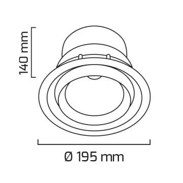 GOYA GY 3050-57 Siyah Kasa 57 Watt LED Mağaza Spotu