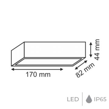 HELIOS HS 5803 9 Watt Siyah Çift Yönlü Dış Mekan LED Aplik - Metal Gövde - Gün Işığı (3200K)