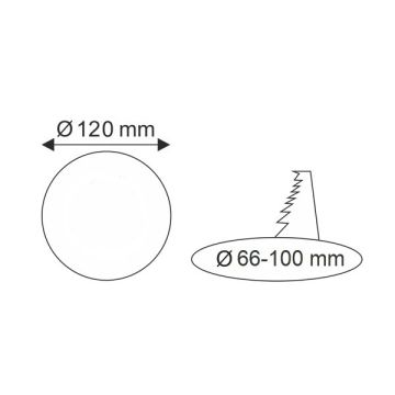 K2 GLOBAL KDL466 18 Watt Ayarlanabilir Sıva Altı Yuvarlak LED Panel