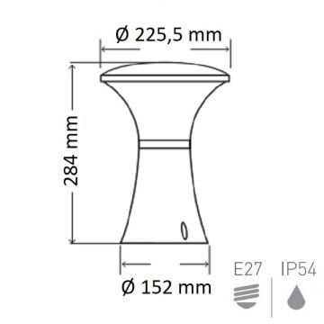 HOROZ 400-001-141 PAPATYA Gri Set Üstü Aplik (Plastik Kasa)