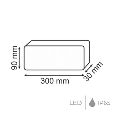 HELIOS HS 5801 12 Watt Siyah Çift Yönlü Dış Mekan LED Aplik - Gün Işığı (3200K) - IP65