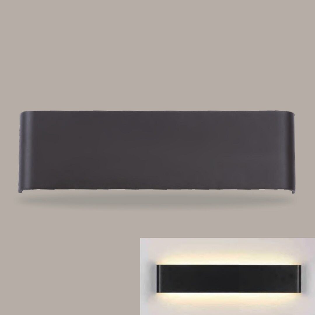 HELIOS HS 5801 12 Watt Siyah Çift Yönlü Dış Mekan LED Aplik - Gün Işığı (3200K) - IP65
