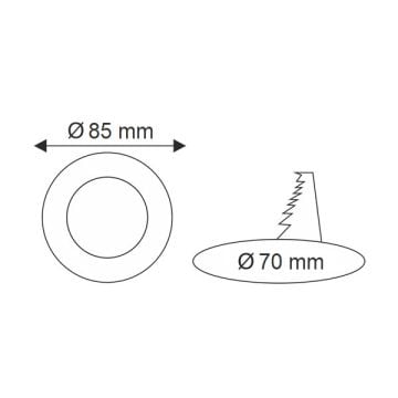 Saten Sıva Altı Yuvarlak LED Panel
