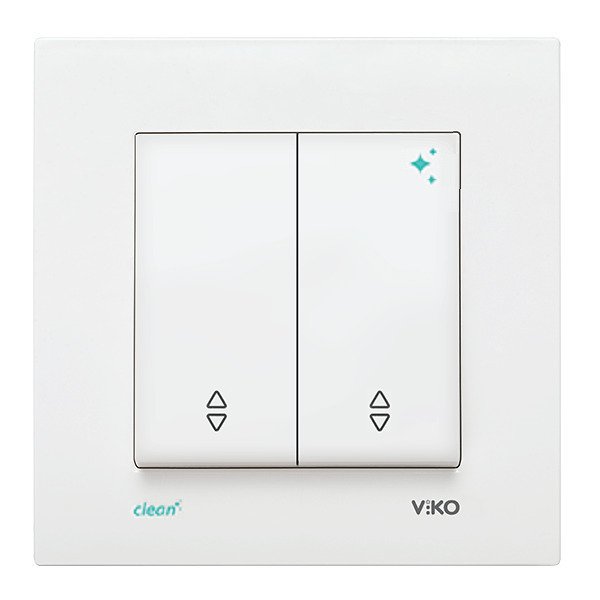 VİKO Karre Clean 90966017 Komütatör Vavien [Beyaz]