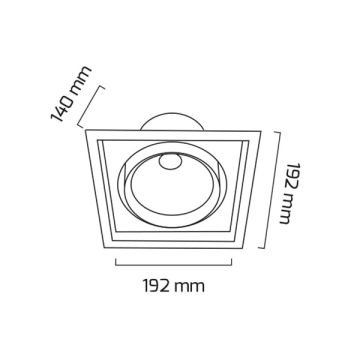 GOYA GY 3051-42 Beyaz Kasa 36 Watt Dimli LED Mağaza Spotu
