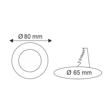 K2 GLOBAL KDL404 3 Watt Sıva Altı Yuvarlak LED Panel
