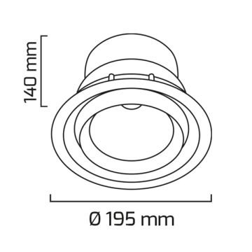 GOYA GY 3050-42 Siyah/Beyaz Kasa 36 Watt Dimli LED Mağaza Spotu
